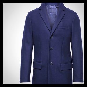 Banana Republic Deep Navy Wool-Blend Pea Coat
